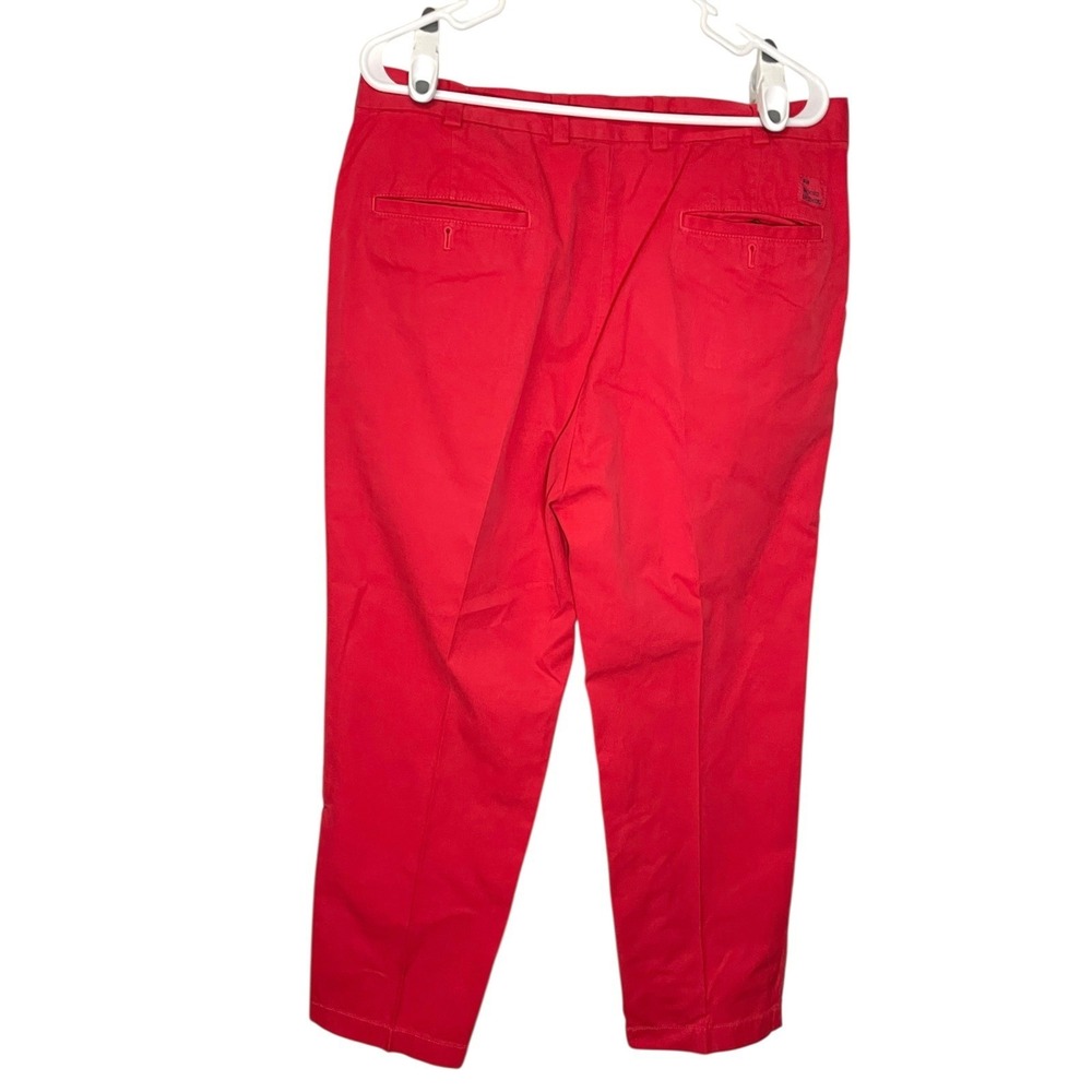 Brooks Brothers 35x30 Red Clark Chinos Straight Leg Cotton Preppy Ivy League - Picture 3 of 9